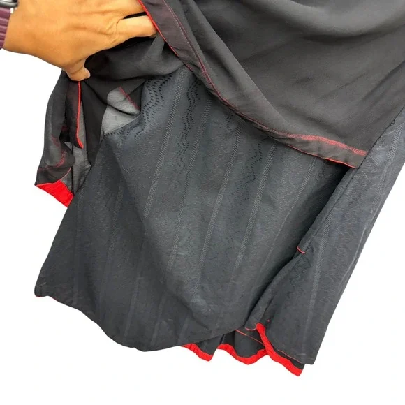 MissSoni Women's Black Embroidered Trim Long Sleeve Maxi Dress Bohemian size XS - Picture 7 of 7